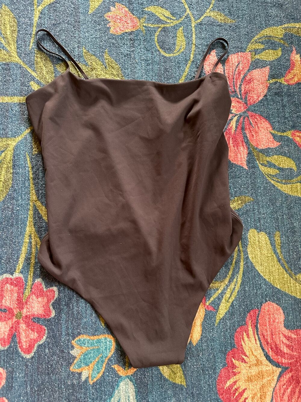 NWOT Athleta Square Neck Thong Bodysuit Size Large